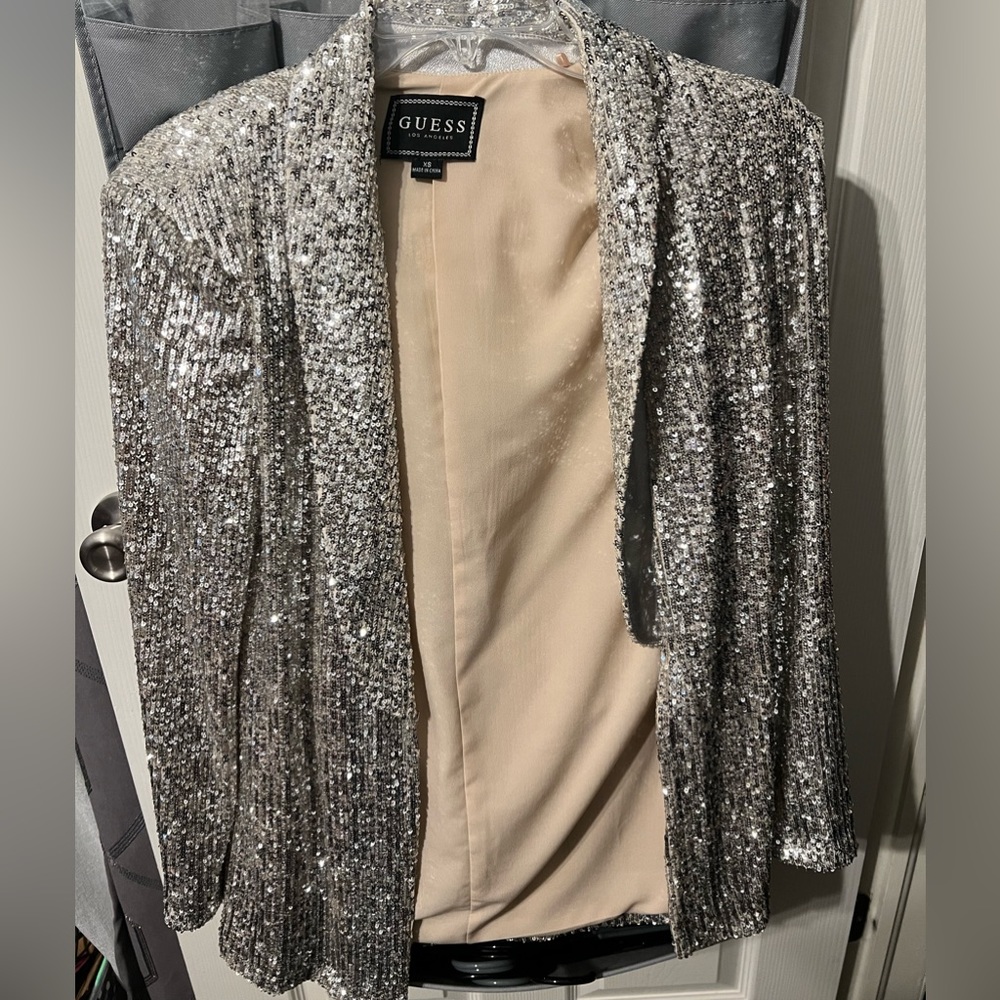 Guess Woman Sparkle & Shine Sequin Blazer